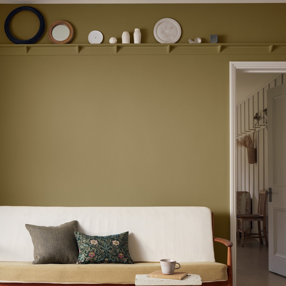 Chalky Matt Paint by Morris & Co in Olive Fruit